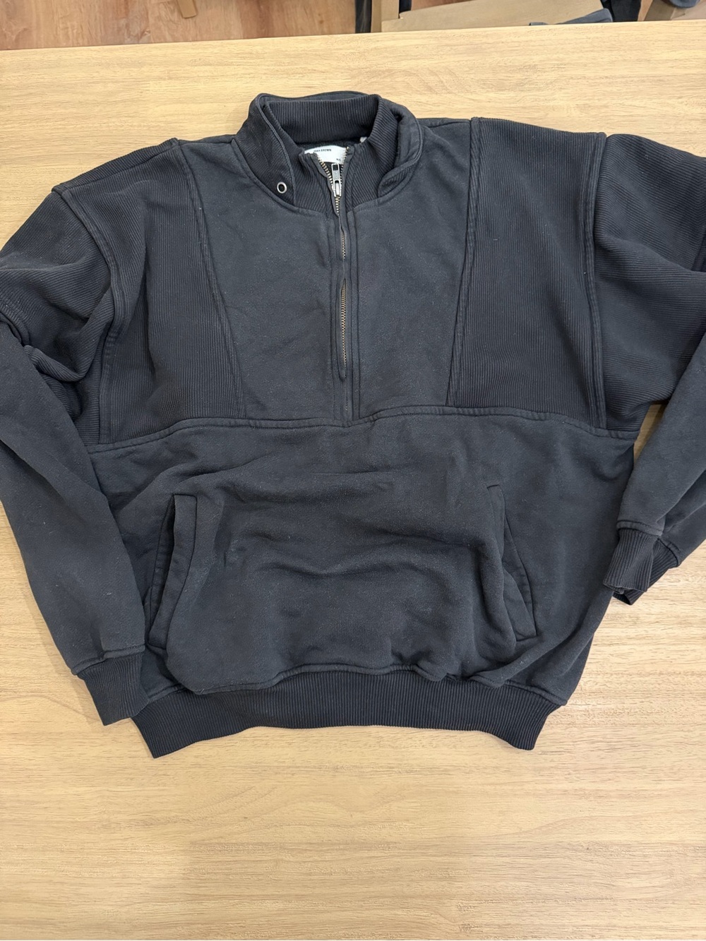Joah brown retro half zip washed black M/L
